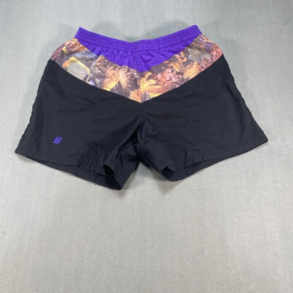 Vintage Sun Blocks Men's Medium Swim Shorts Trunks Lined 100% Nylon Made In USA